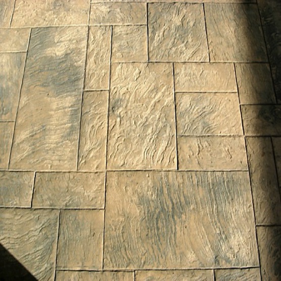Finished stamped Patio, drying